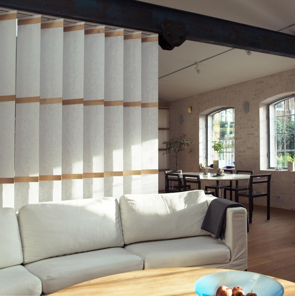 Перегородка из штор для зонирования