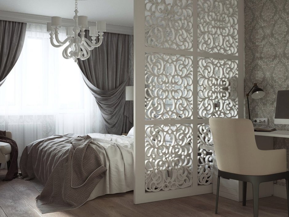 Напольная штора перегородка