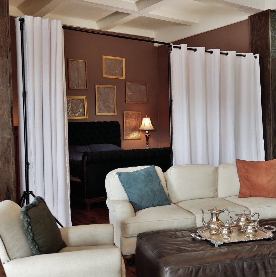 Шторка зонирование интерьера