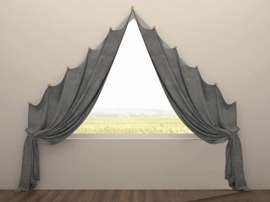 Шторы на треугольные окна