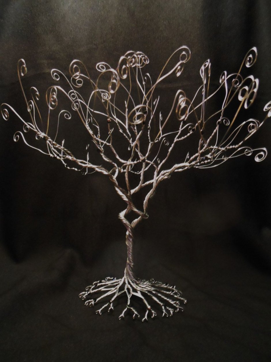 Серебряное дерево декор