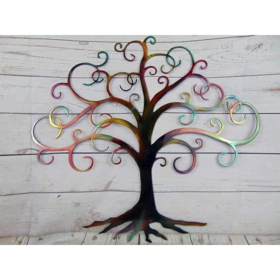 Дерево из металла для декора сада