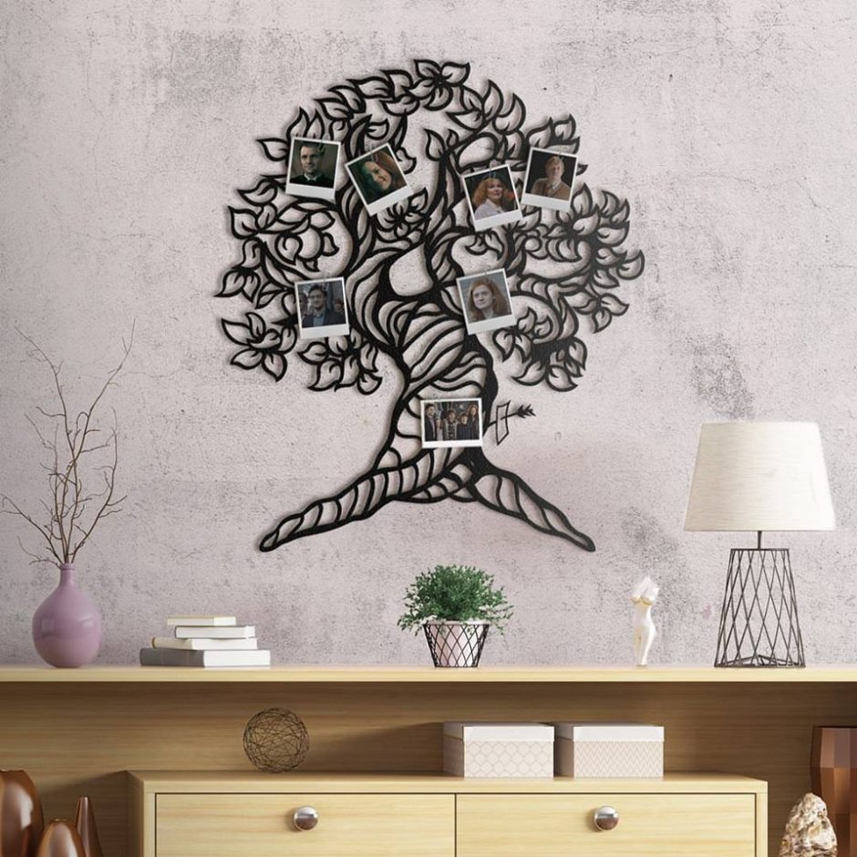 Дерево из металла на стену
