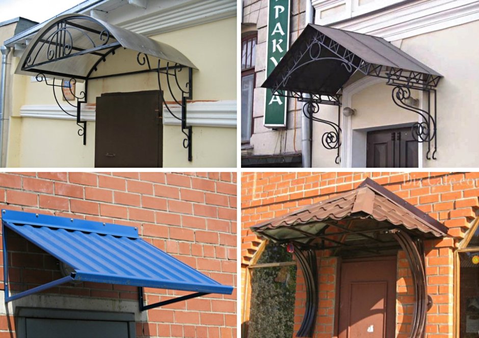 Навес над крыльцом в срубе