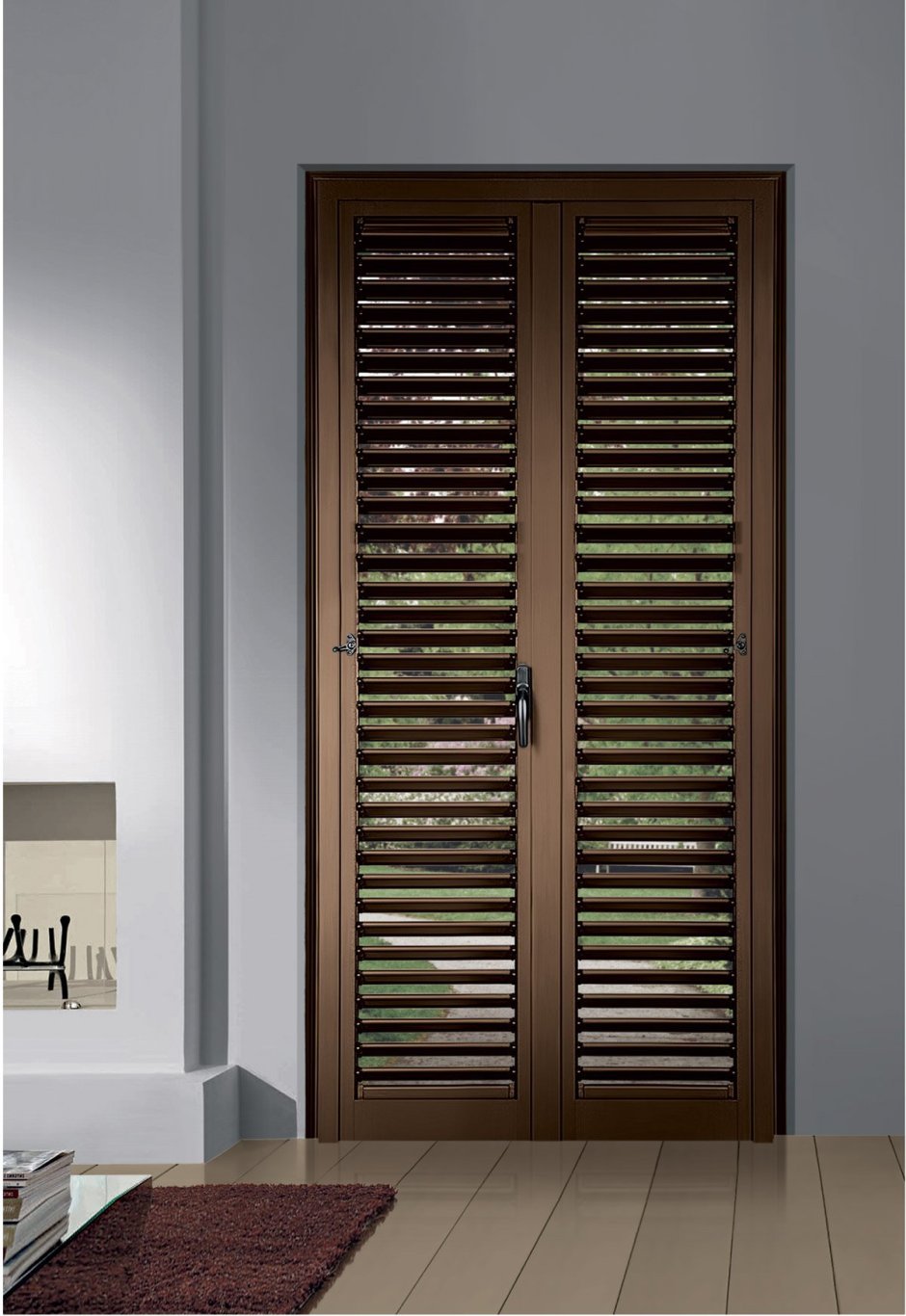 Ставни на двери деревянные