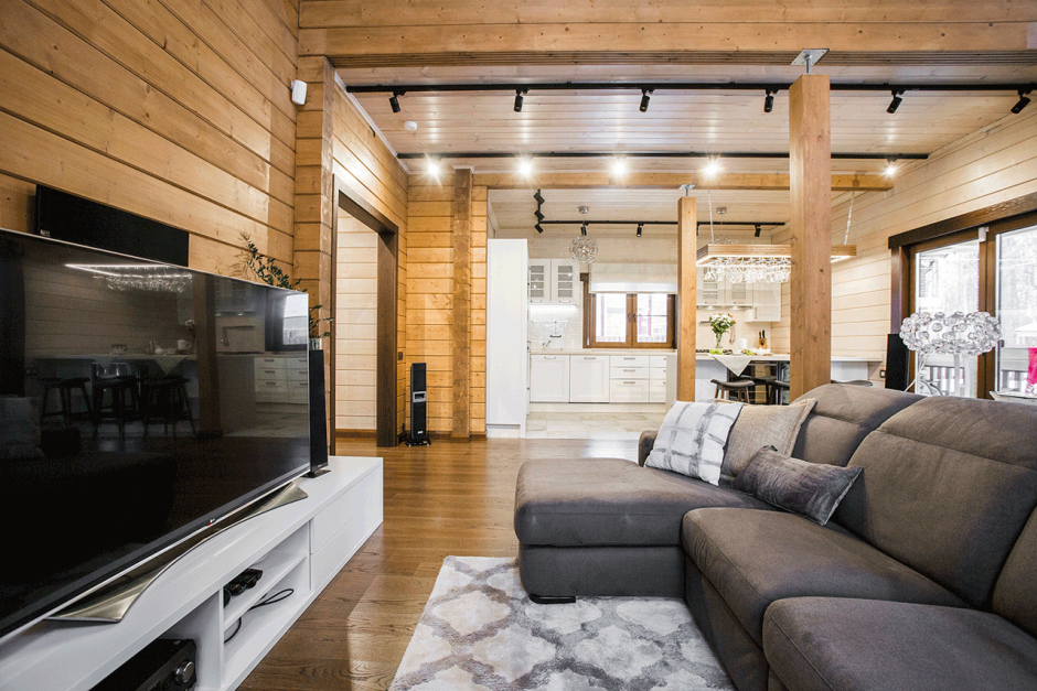 Освещение в деревянном доме