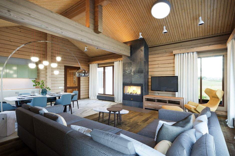 Освещение в загородном доме внутри