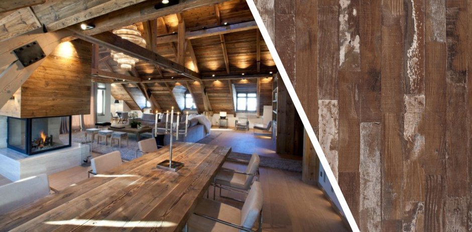 Интерьер в стиле Шале в доме из клееного бруса
