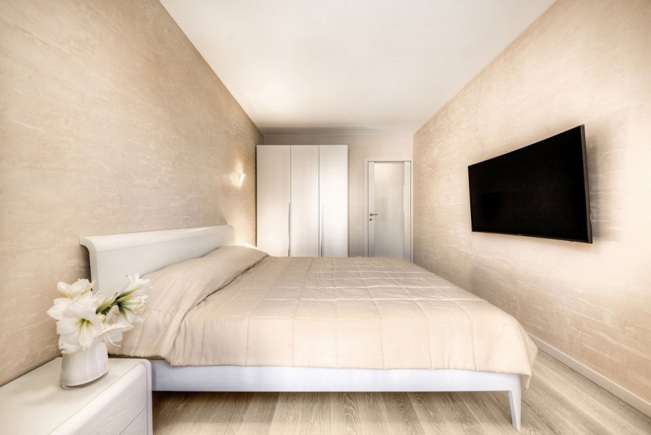 Декоративная штукатурка в спальне