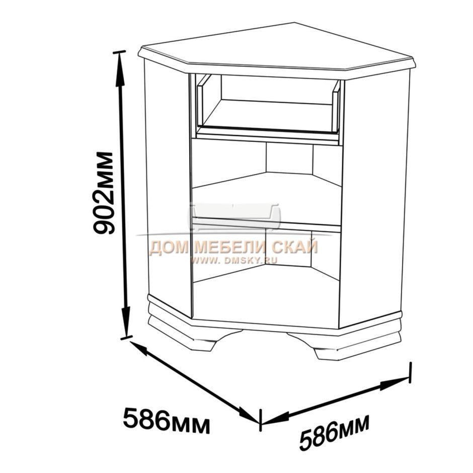 Тумба угловая 1d1su Тиффани