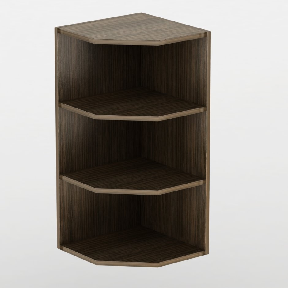 Угловая полка венге настенная