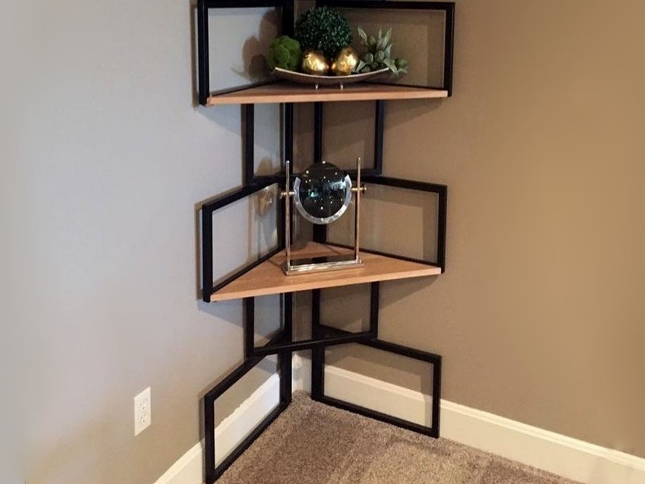 Угловая полка в стиле лофт