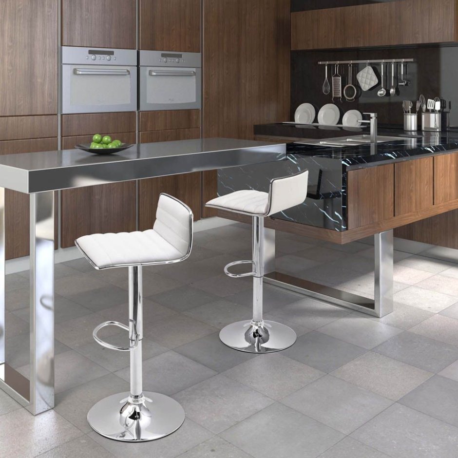 Кухня с барной стойкой в сту