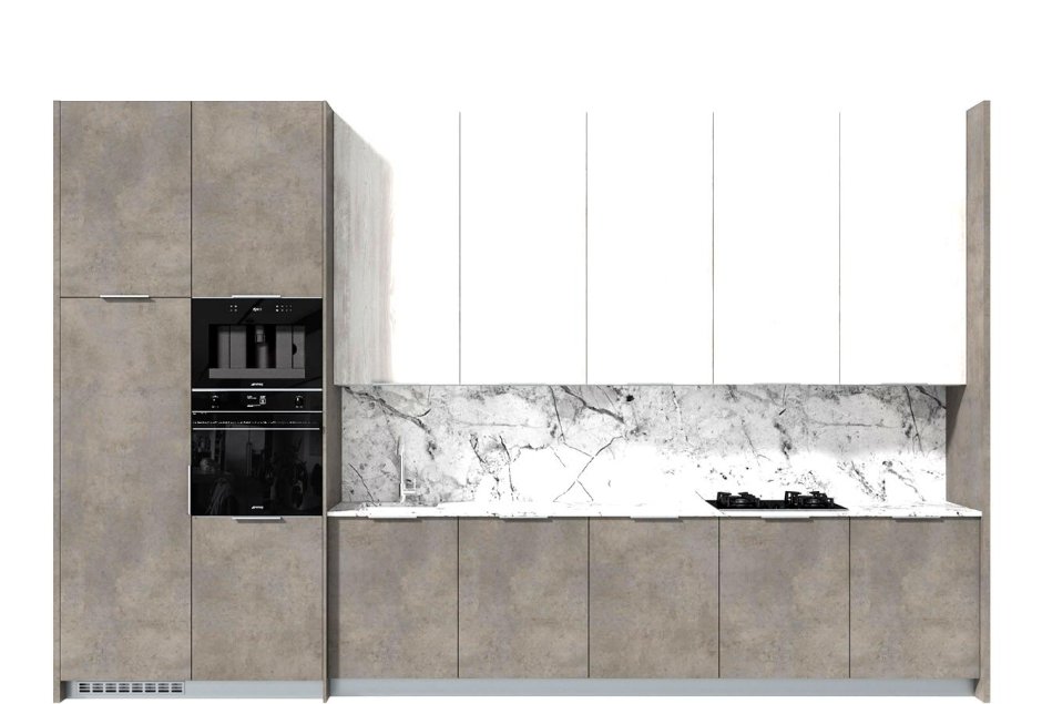 Кухня Эггер бетон Чикаго светлый