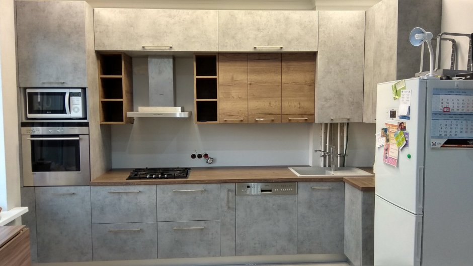 Кухня Эггер бетон Чикаго темный