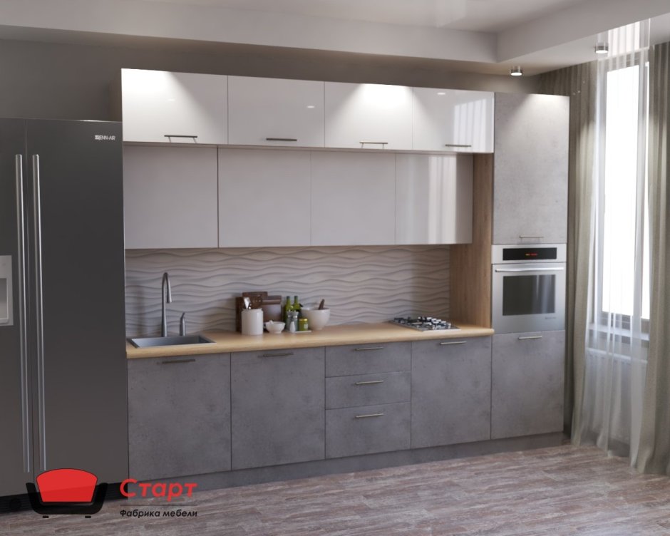 Кухня Эггер бетон Чикаго темный