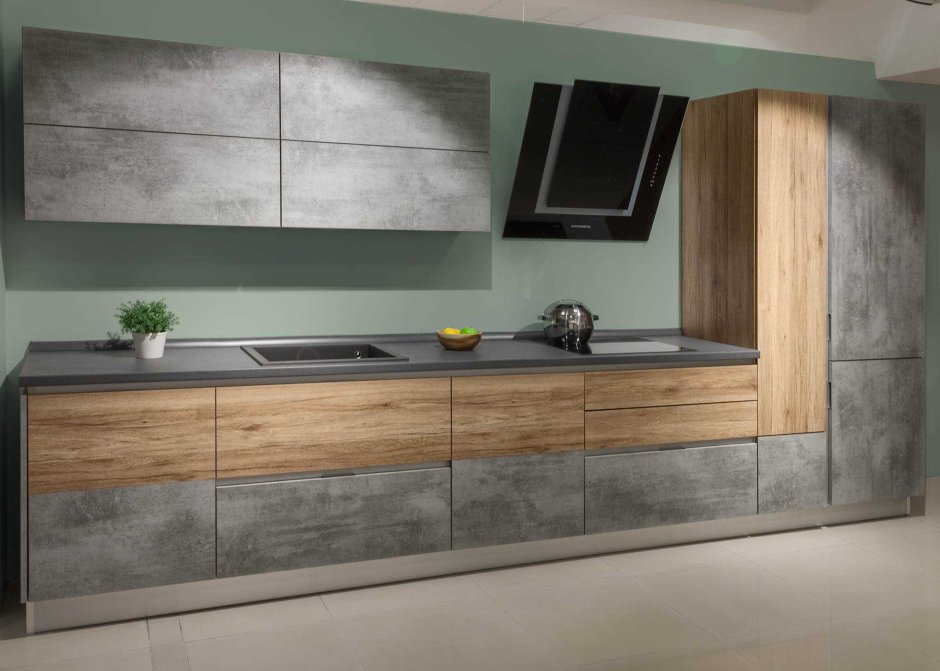Серые кухни