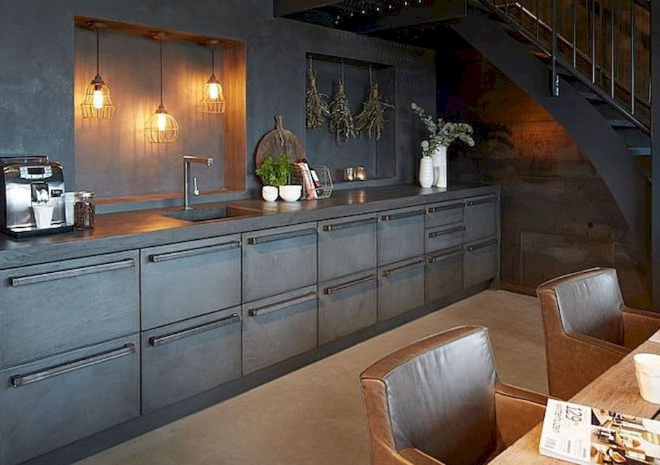 Кухни лофт дуб Галифакс