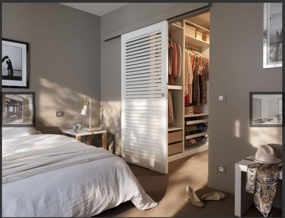 Шкафы вокруг двери в комнату