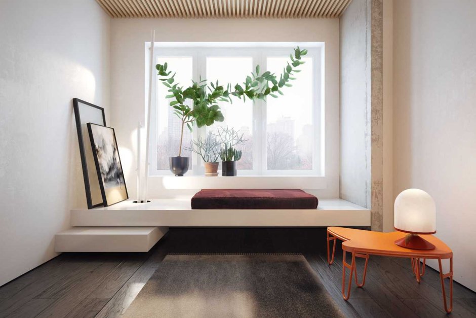 Подоконник в интерьере