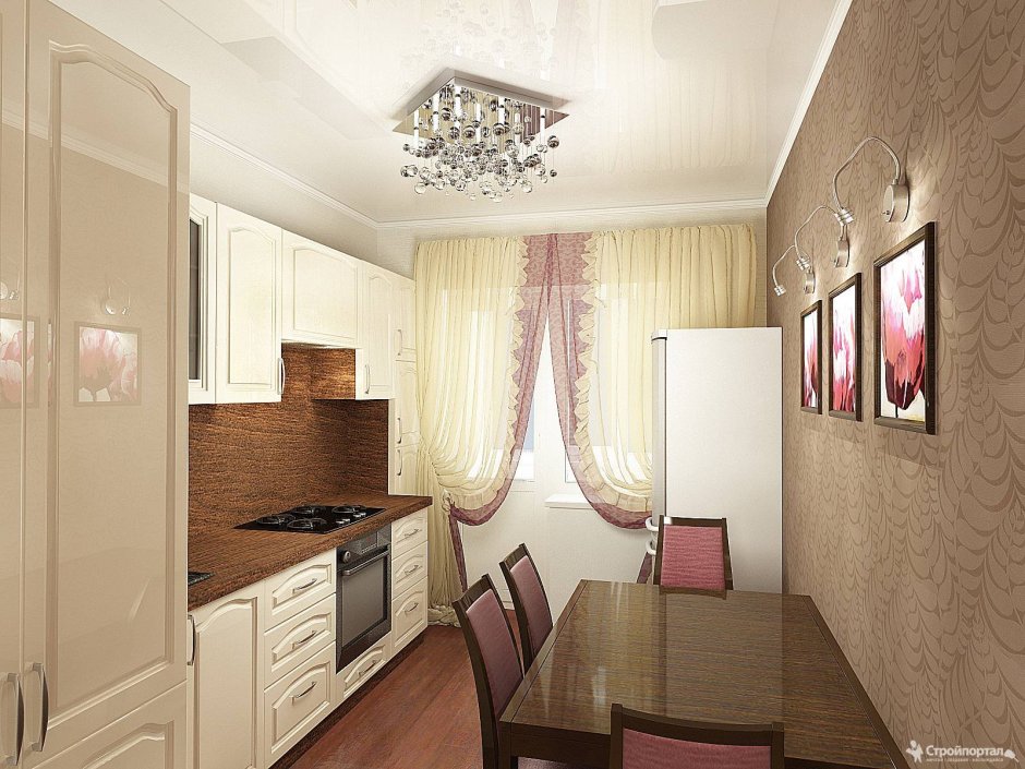 Кухни бежевые для хрущевки