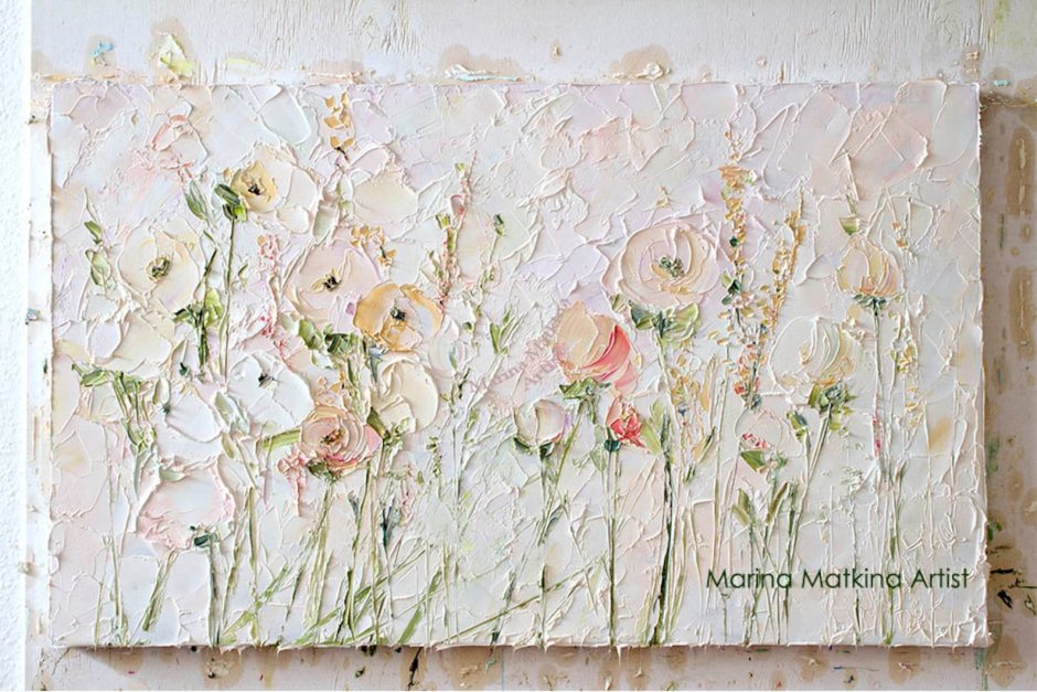 Фактурная живопись с текстурной пастой