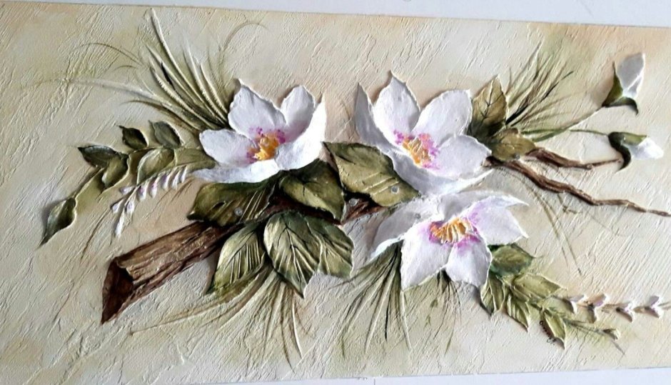 Панно текстурной пастой