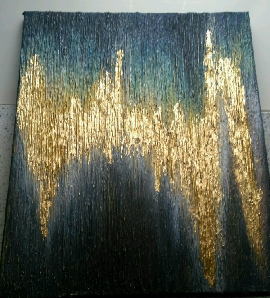 Интерьерная живопись акрилом и поталью