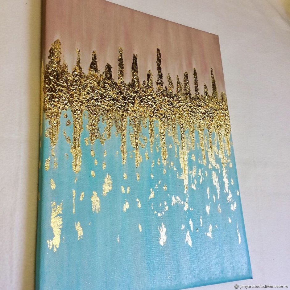 Акриловая живопись с поталью