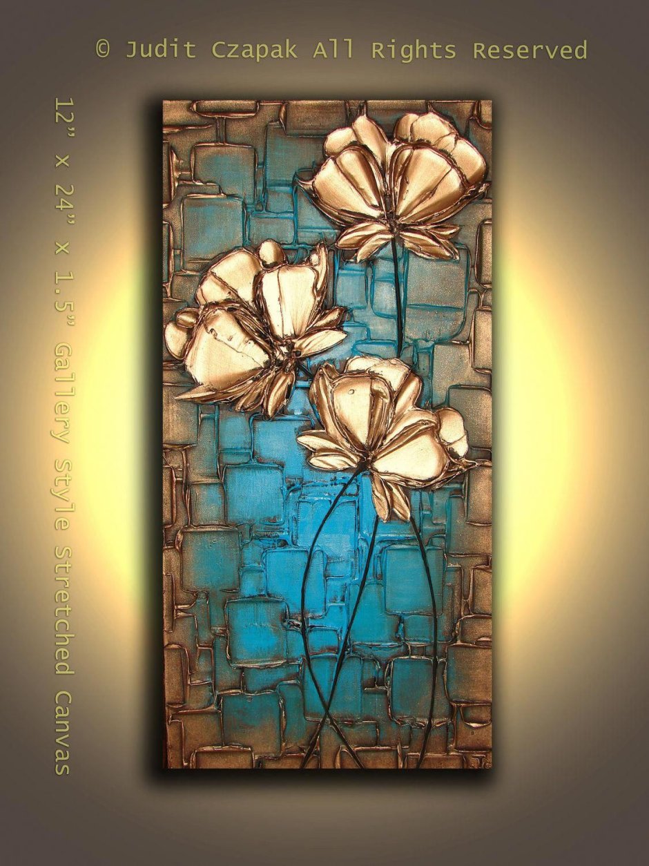 Интерьерные картины текстурной пастой