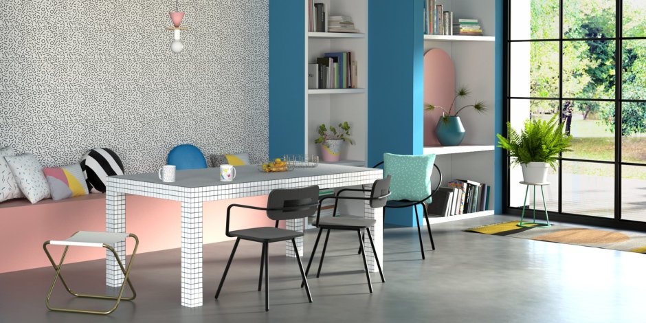 Интерьер в стиле неомемфис