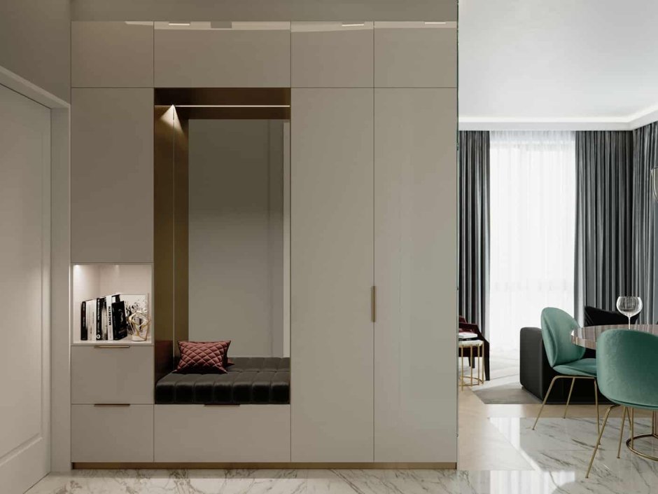 Шкаф в прихожую с распашными дверями