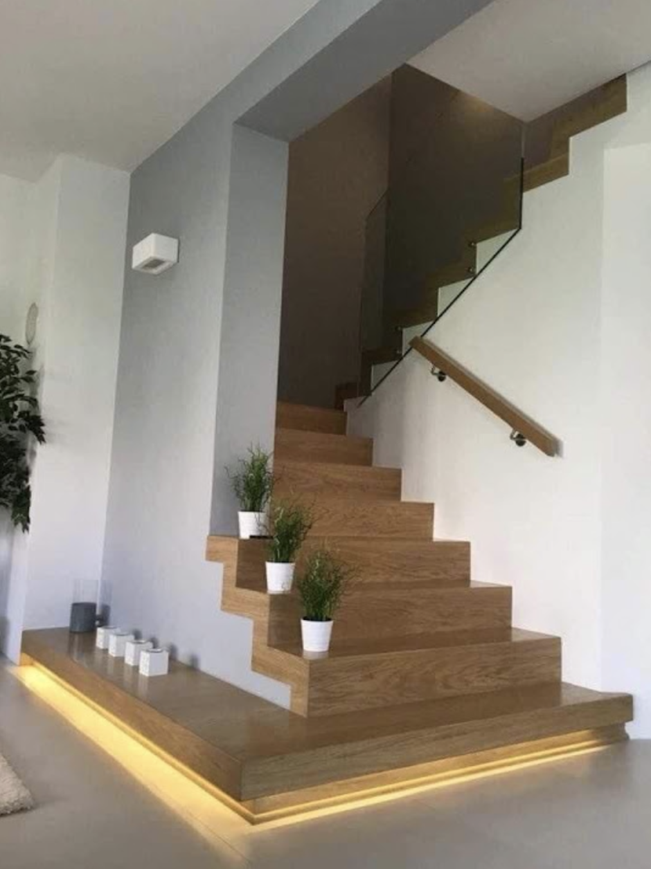 Парящие бетонные ступеньки для крыльца