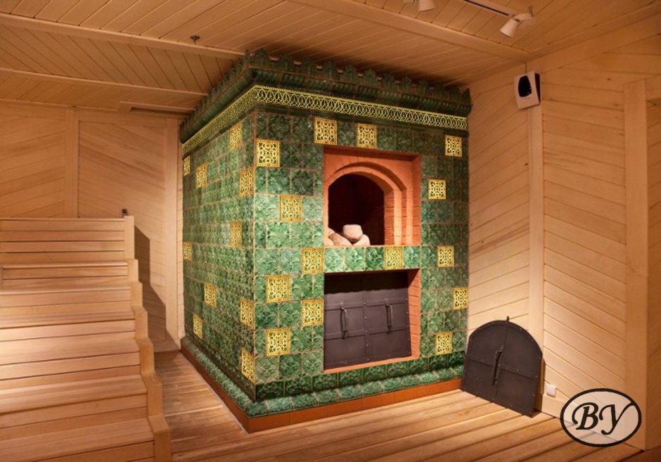 Кирпичный камин в интерьере