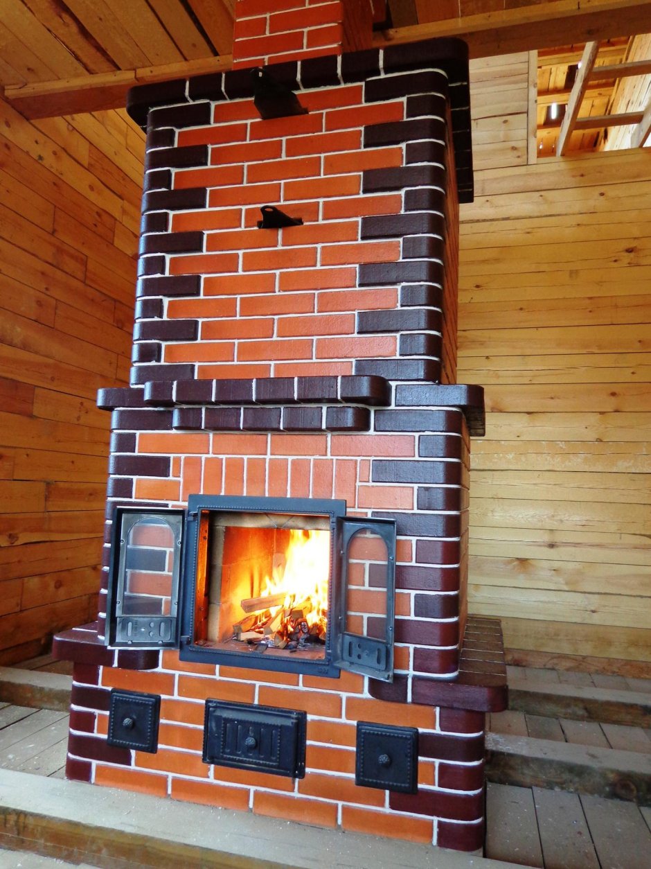 Печка на кухню из кирпича