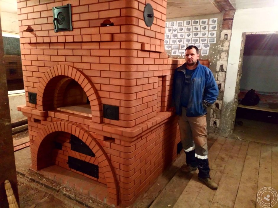 Кирпичная печь камин 1на1