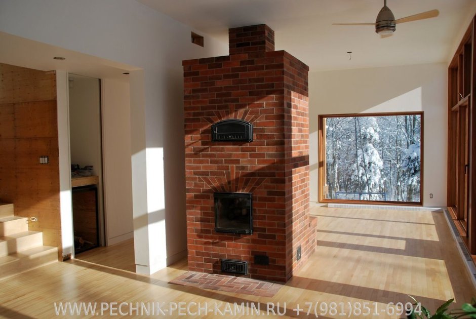 Русская печь на кухне
