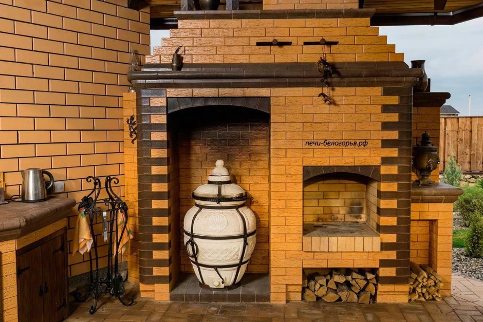 Печка в коттедже