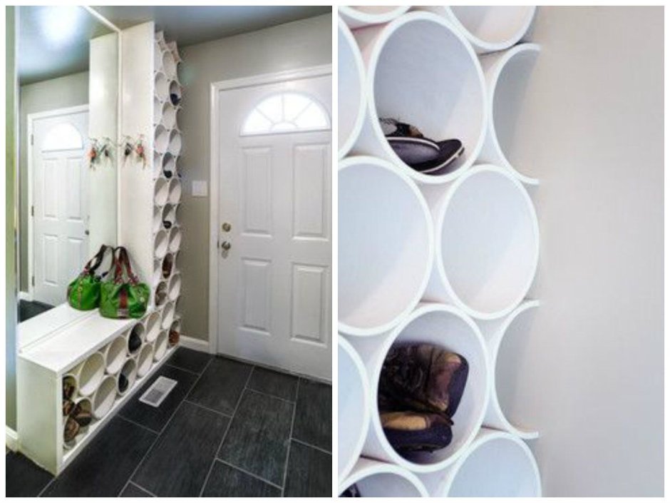 Галошница из пластиковых труб