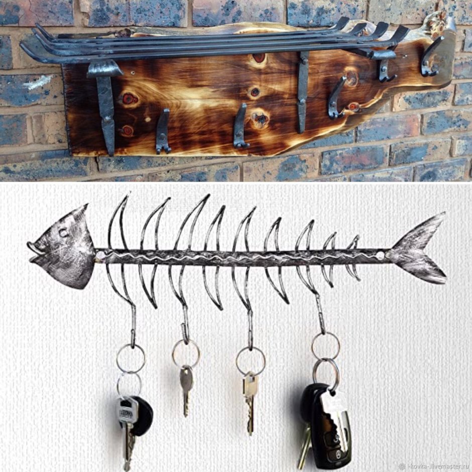 Кованая ключница полочка