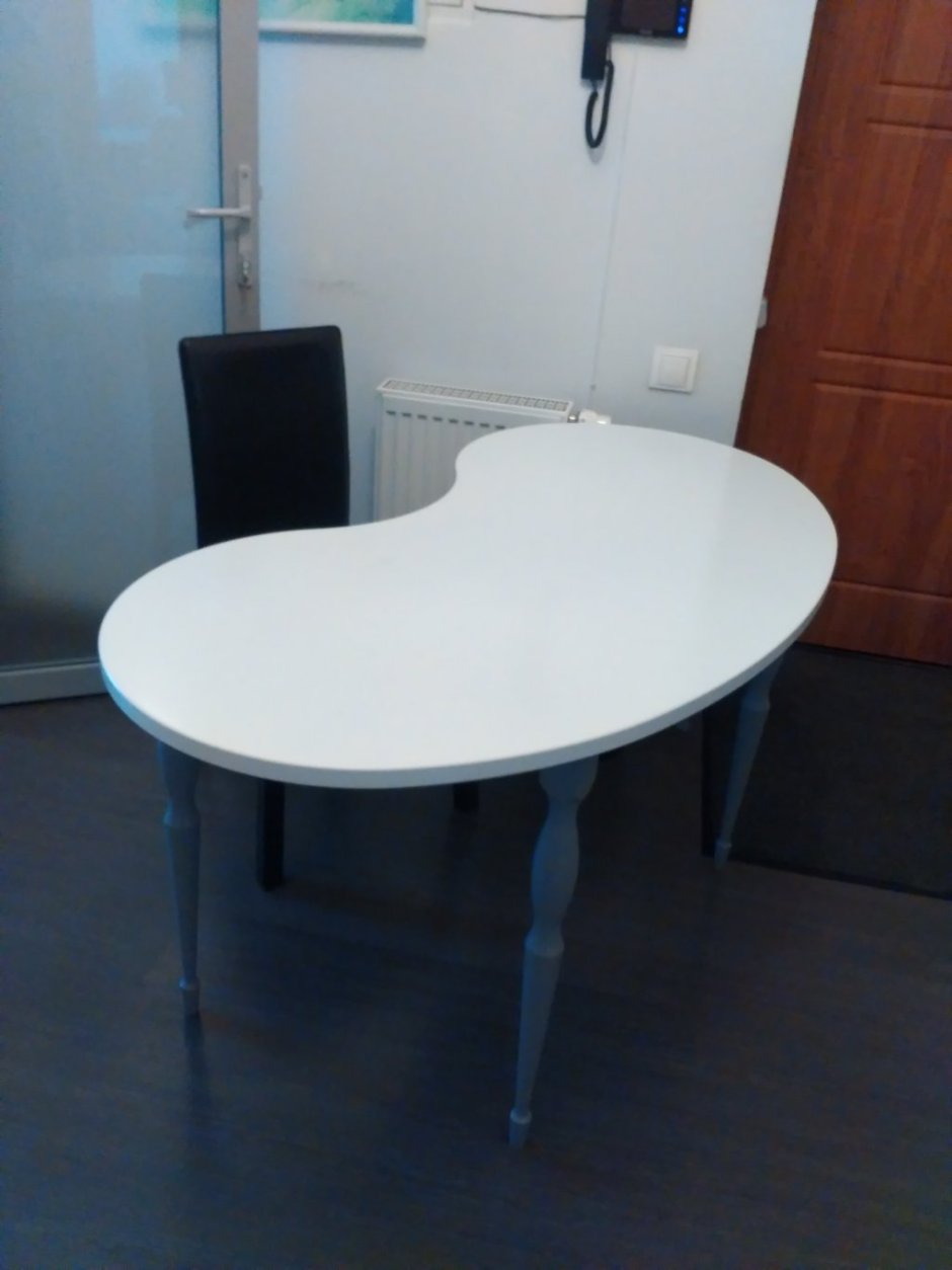 Стол икеа белый офисный овальный