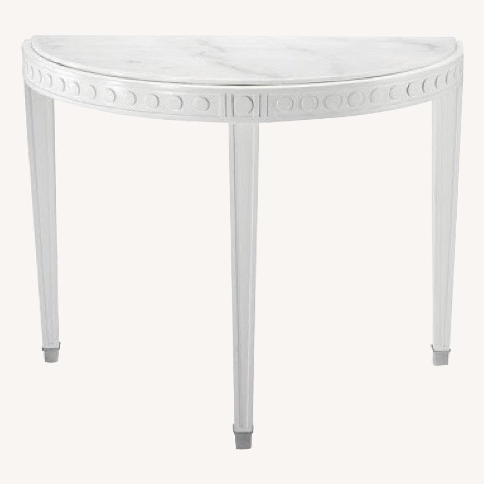 Стол полукруглый белый