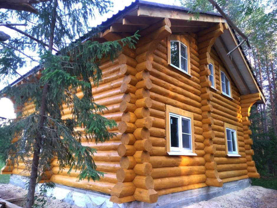 Бревенчатый дом снаружи