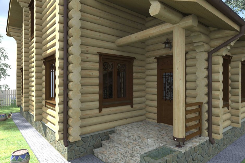 Дом из оцилиндрованного бревна