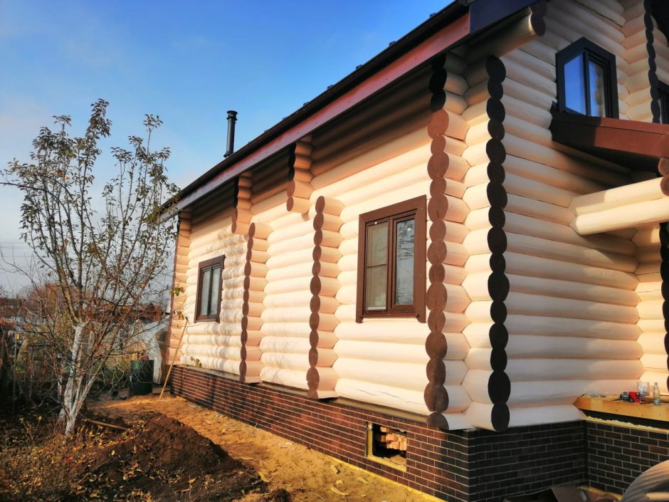 Сруб покрашенный Тиккурила