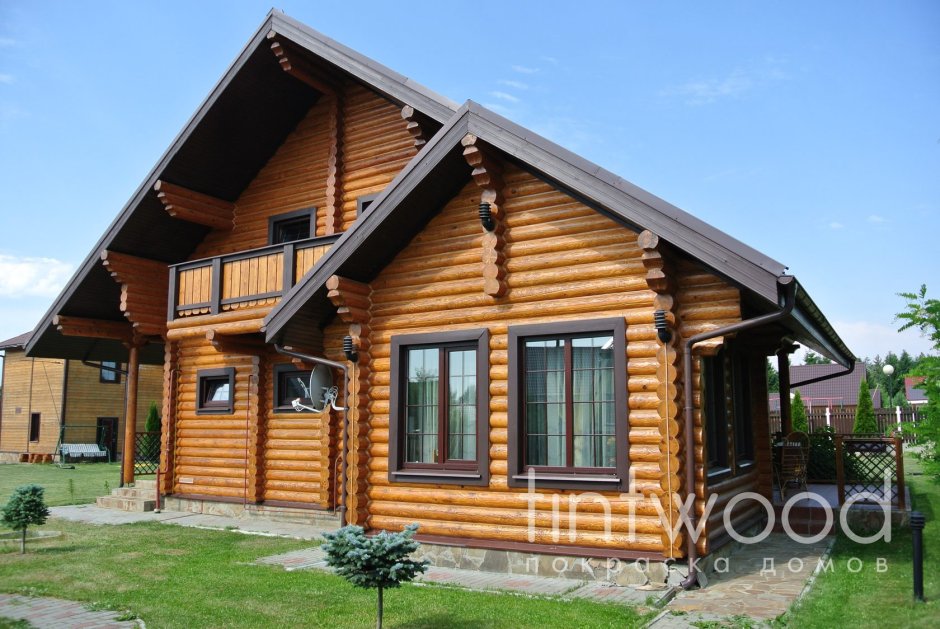 Цвета домов из оцилиндрованного бревна