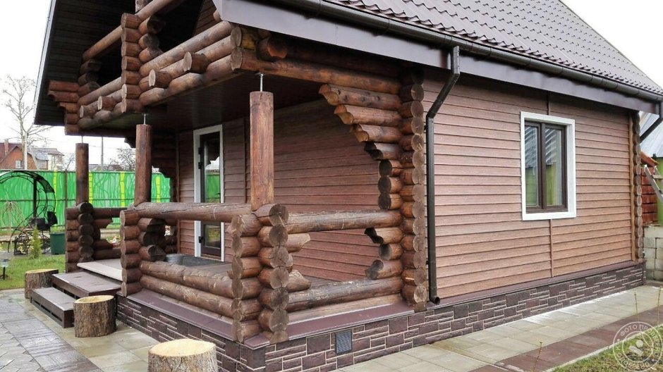 Отделка бани снаружи