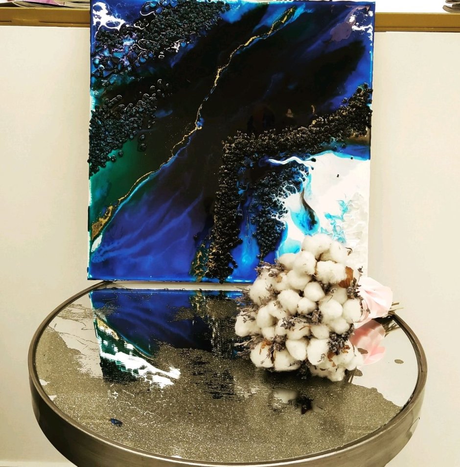 Панно из эпоксидки и природных материалов