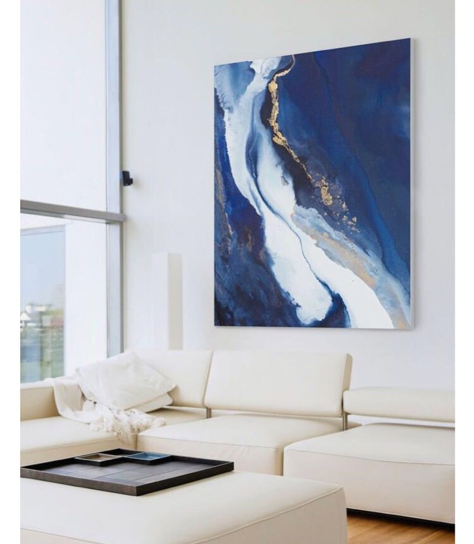 Флюид арт в интерьере