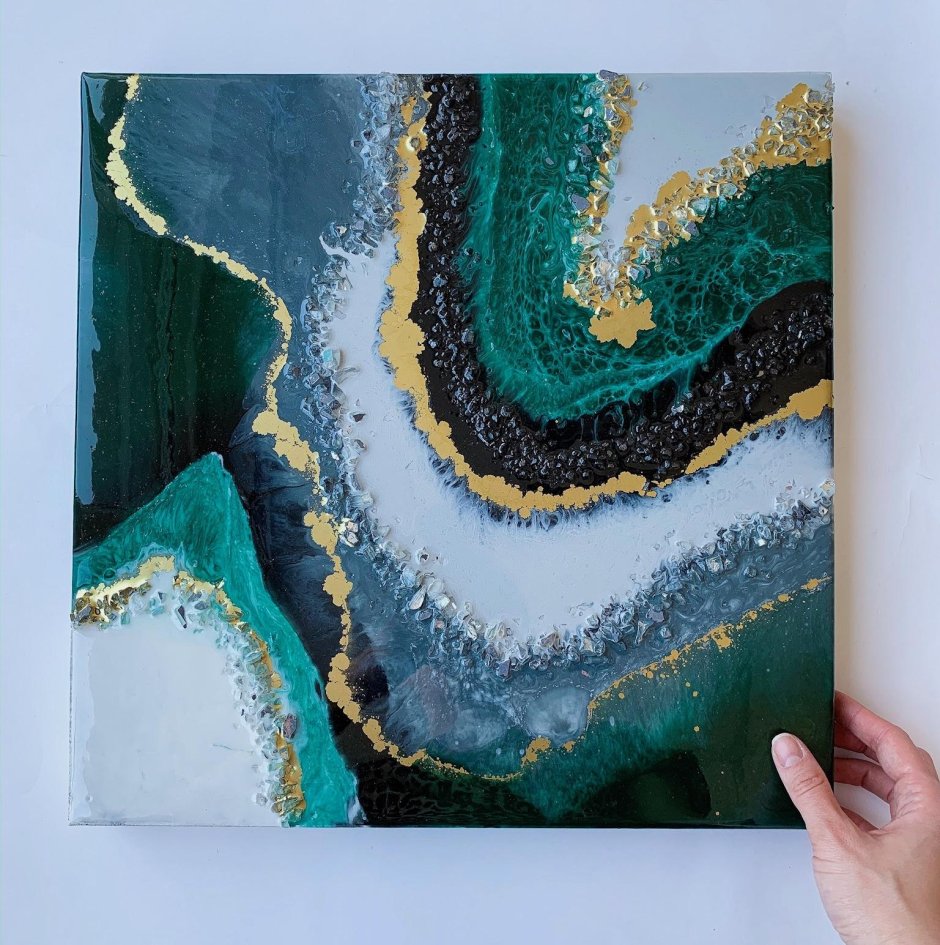 Картины из эпоксидной смолы срез камня